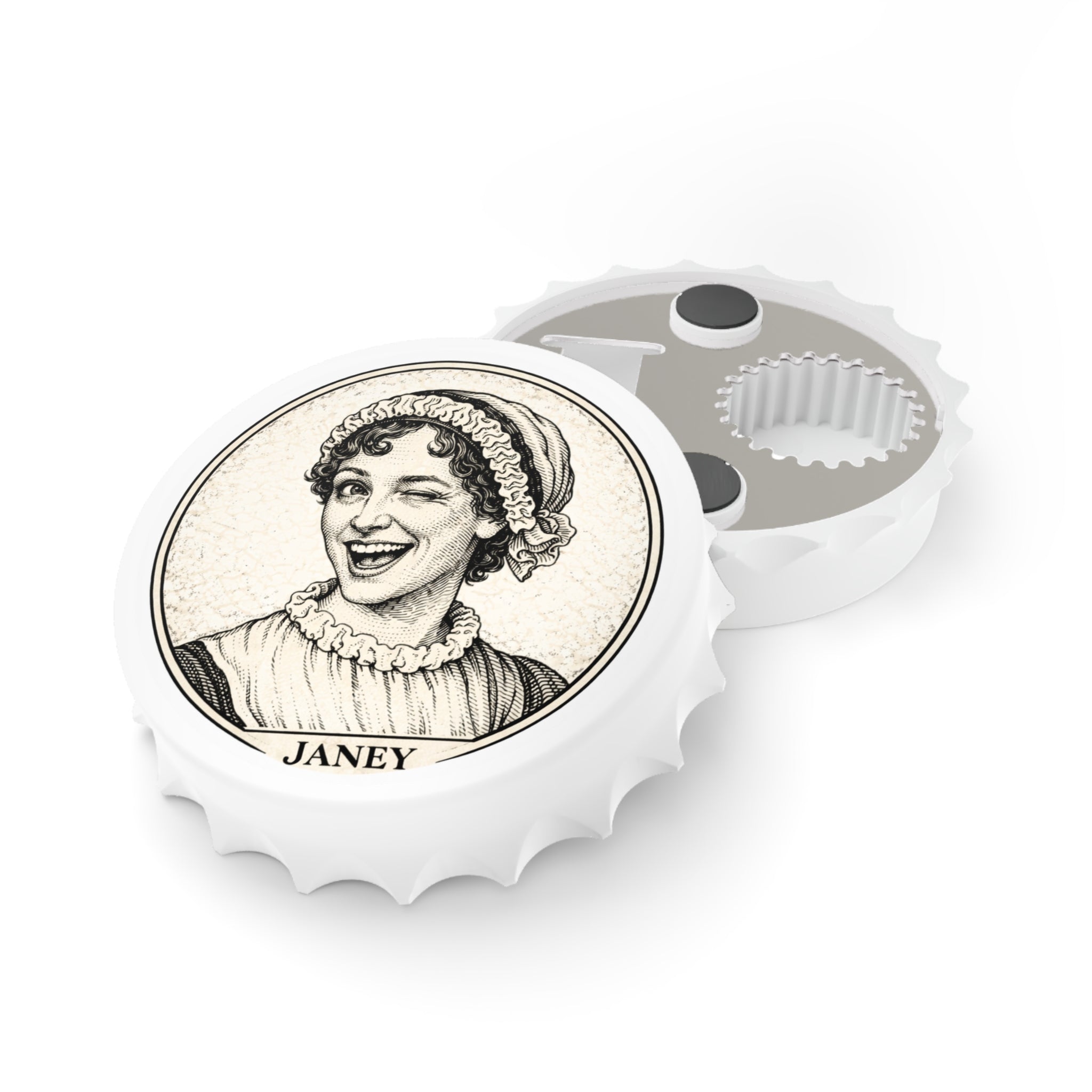Crack One with Janey -- Magnetic Bottle Opener — The Author's Tavern