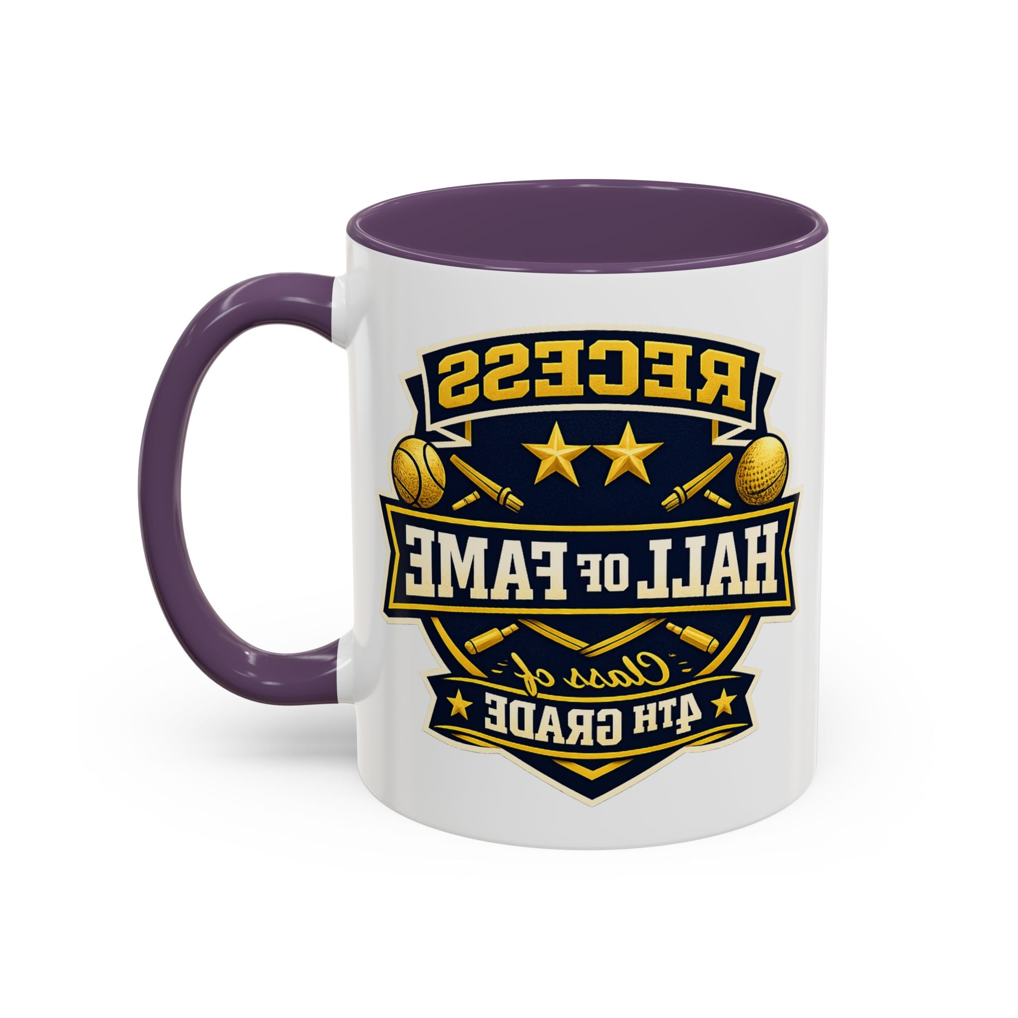 Recess Hall of Fame Coffee Mug — Class of 4th Grade Accent Mug (11/15oz)