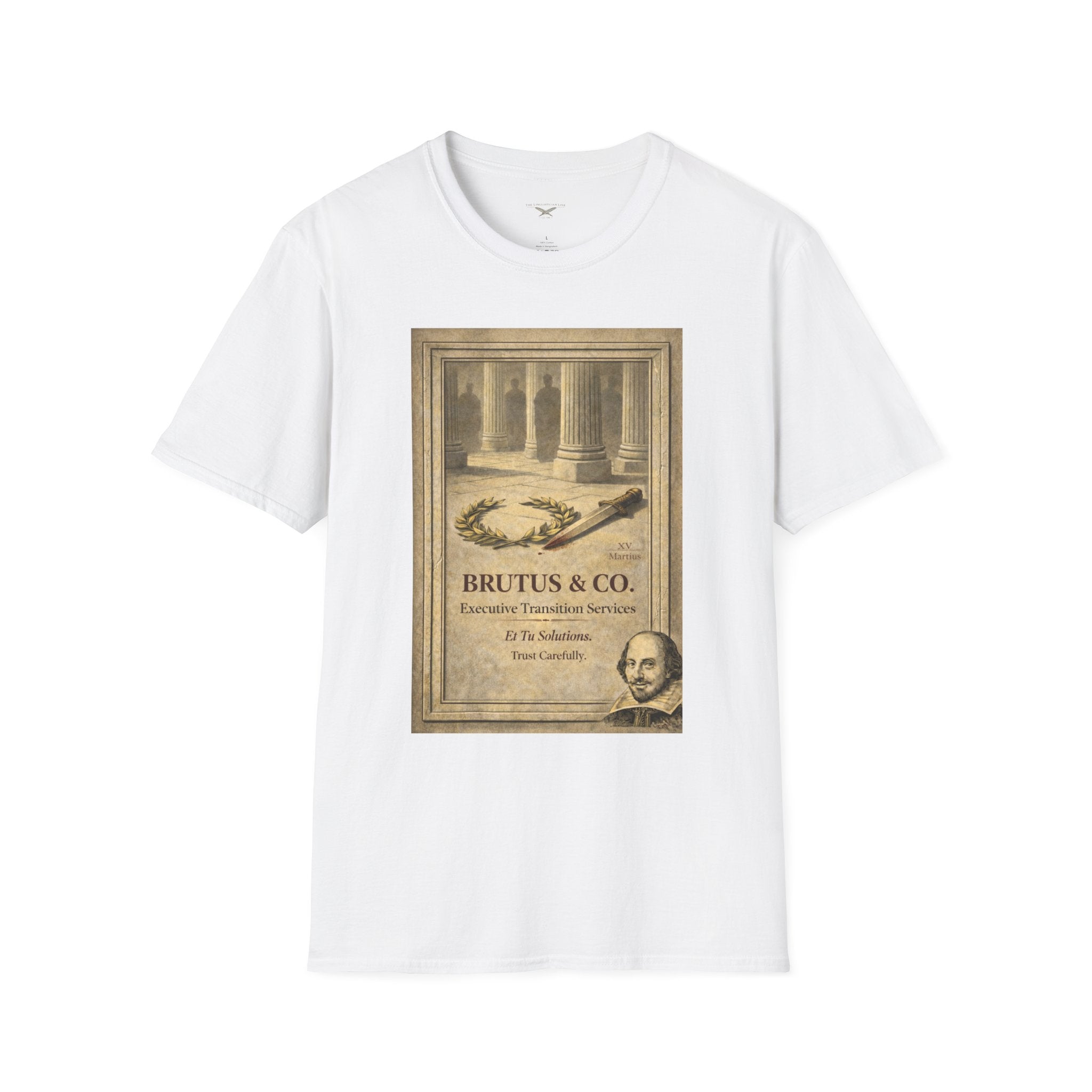 Brutus & Co. Executive Transition Services T-Shirt – Vintage Literary Humor Tee