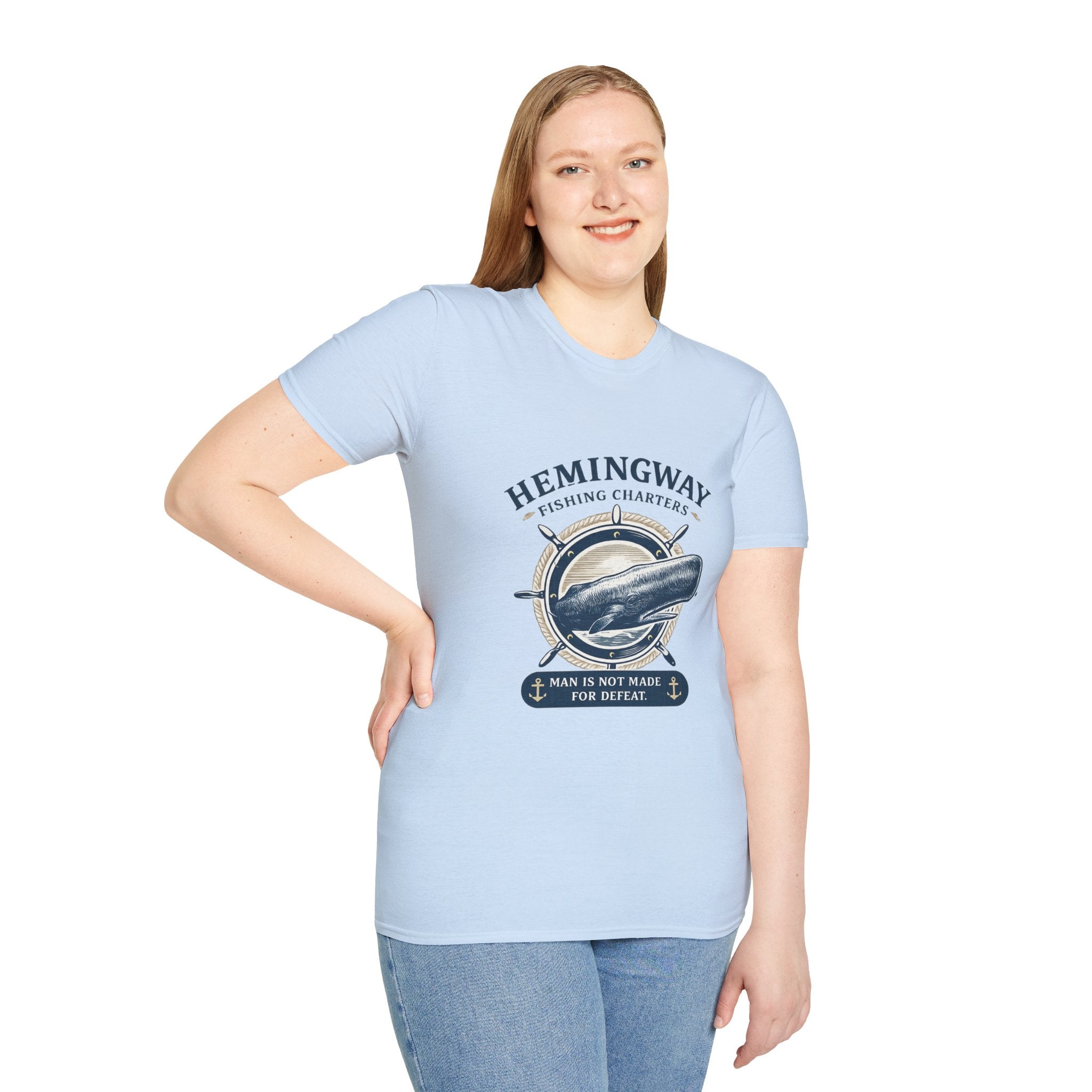 Hemingway Fishing Charters Tee – Vintage Literary Humor Tee