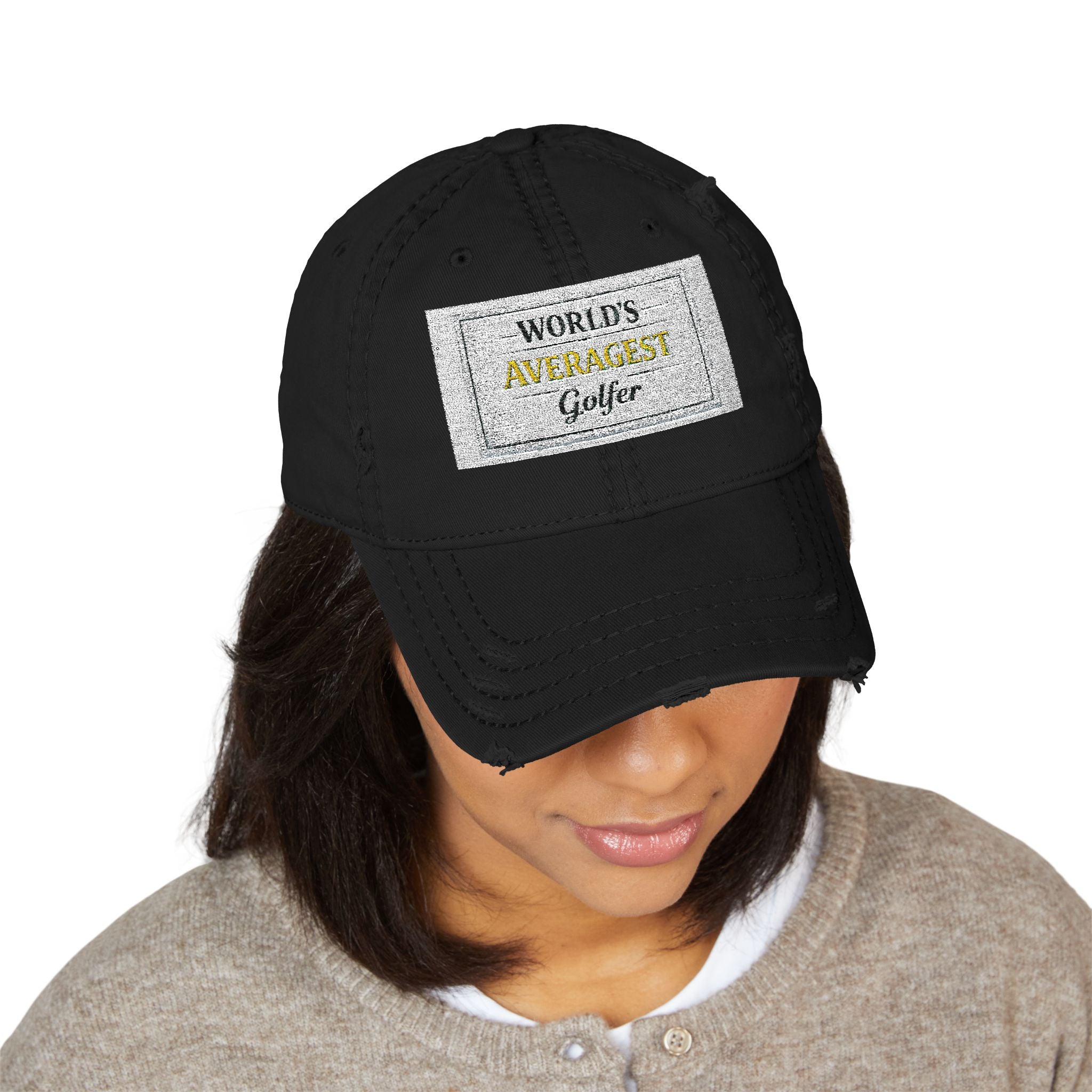 World's Averagest Golfer Distressed Dad Hat