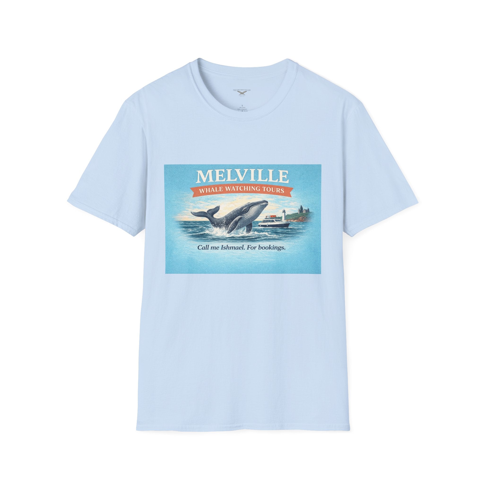 Melville Whale Watching T-Shirt — Vintage Literary Humor Tee