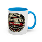 Mug - 'All-Time Quarterback Emeritus' Vintage Football Crest Coffee Mug (11oz/15oz)