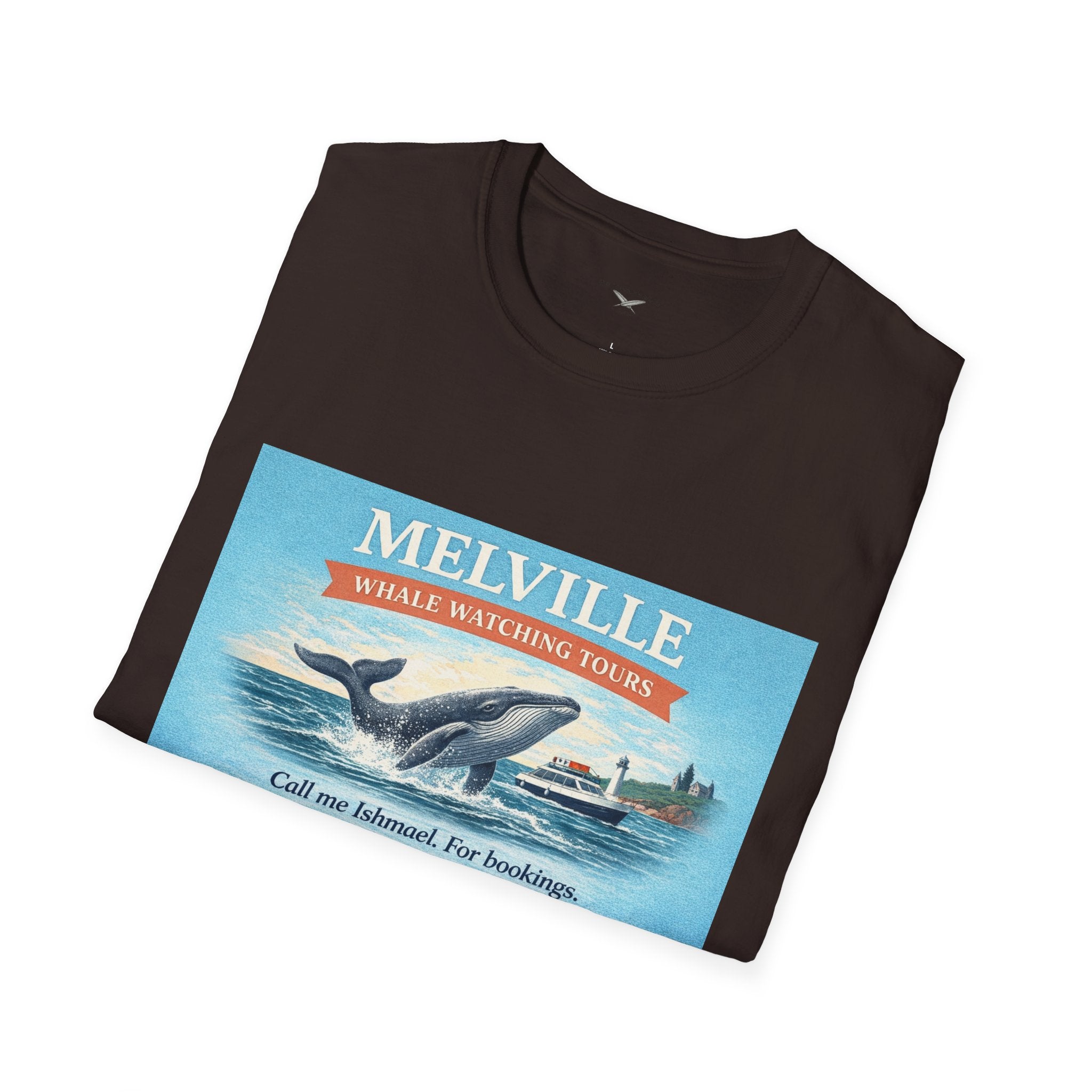 Melville Whale Watching T-Shirt — Vintage Literary Humor Tee