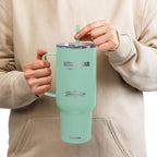 Faith > Fear — Psalm 56:3 Engraved 40oz Travel Mug | Insulated Koozie Tumbler with Handle | Christian Gift | The Foundation Collection