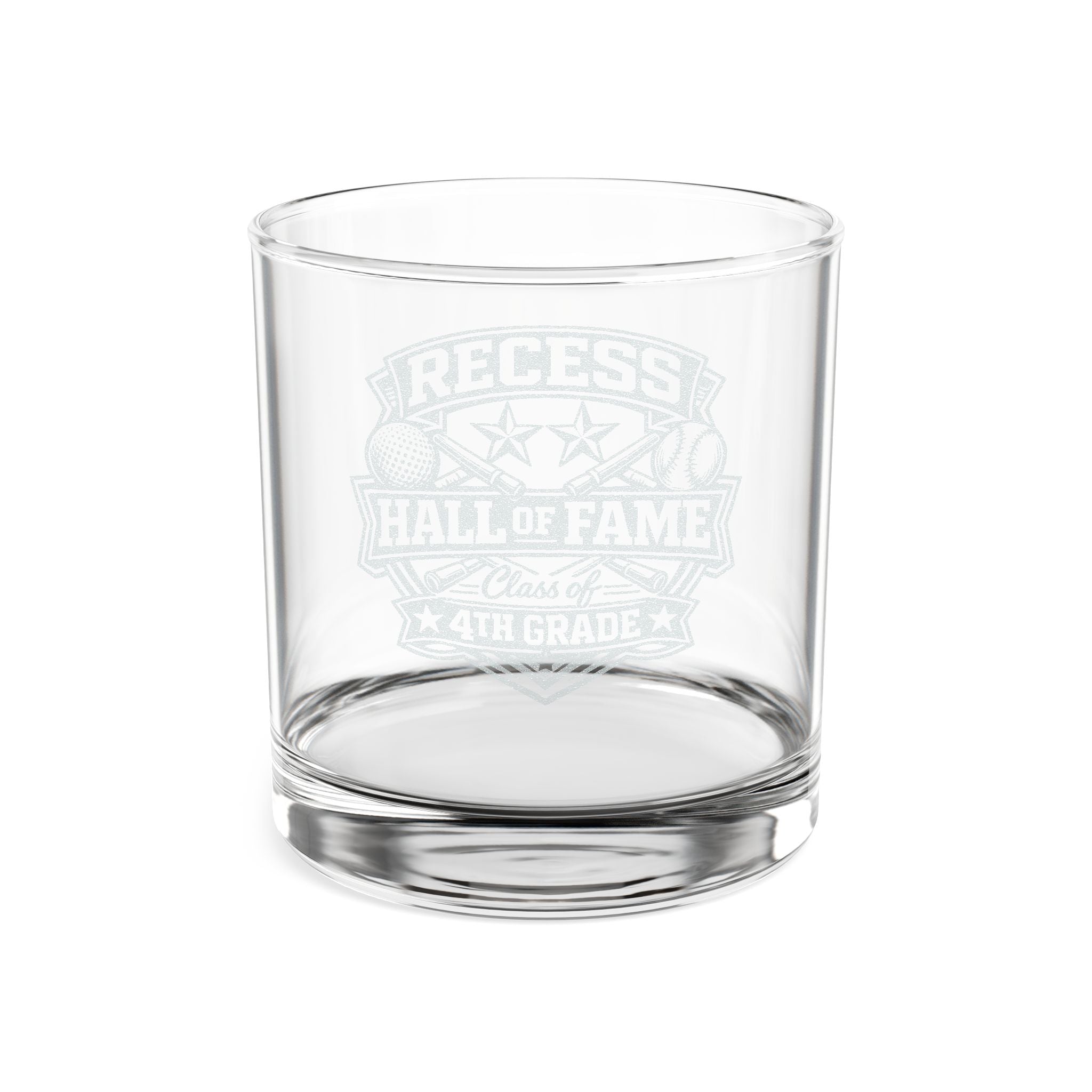 Recess Hall of Fame Engraved Whiskey Glass — 10.5 oz