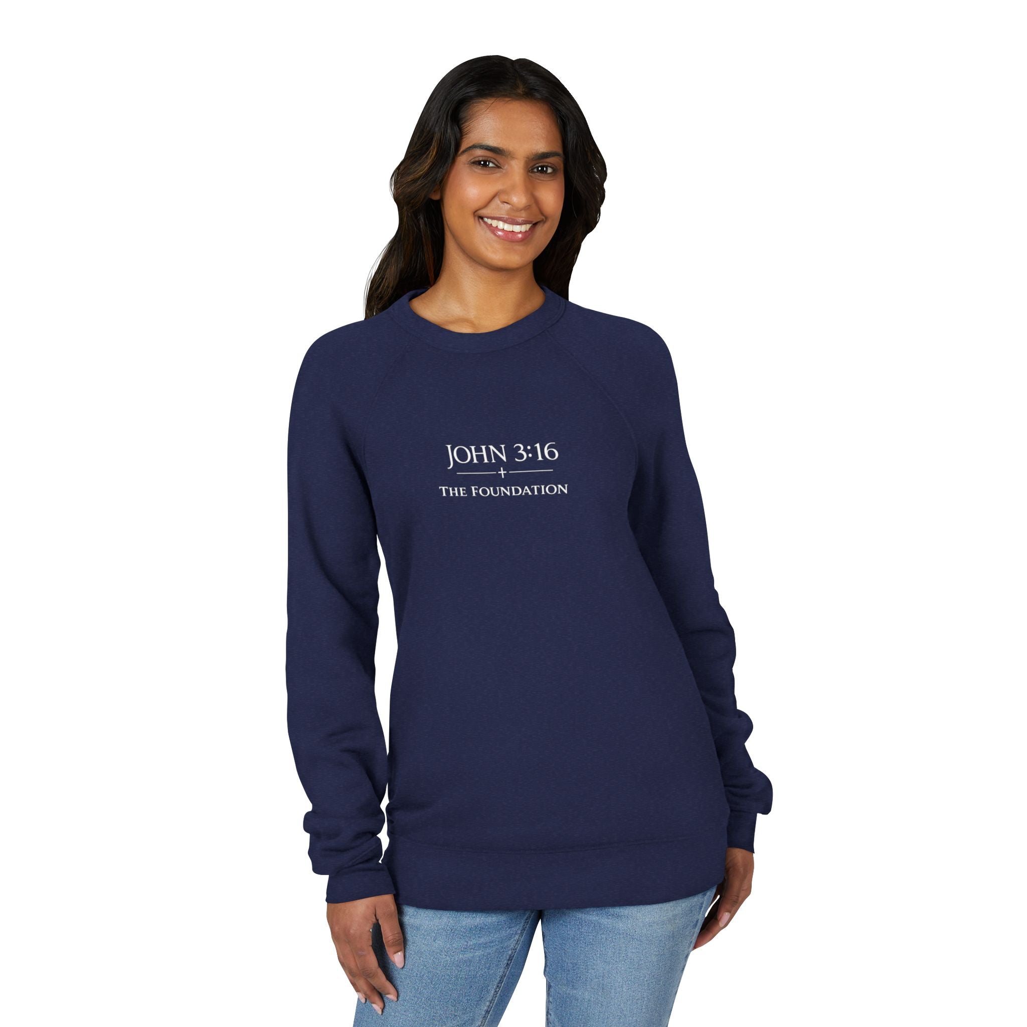 The Foundation — John 3:16 — Raglan Crewneck