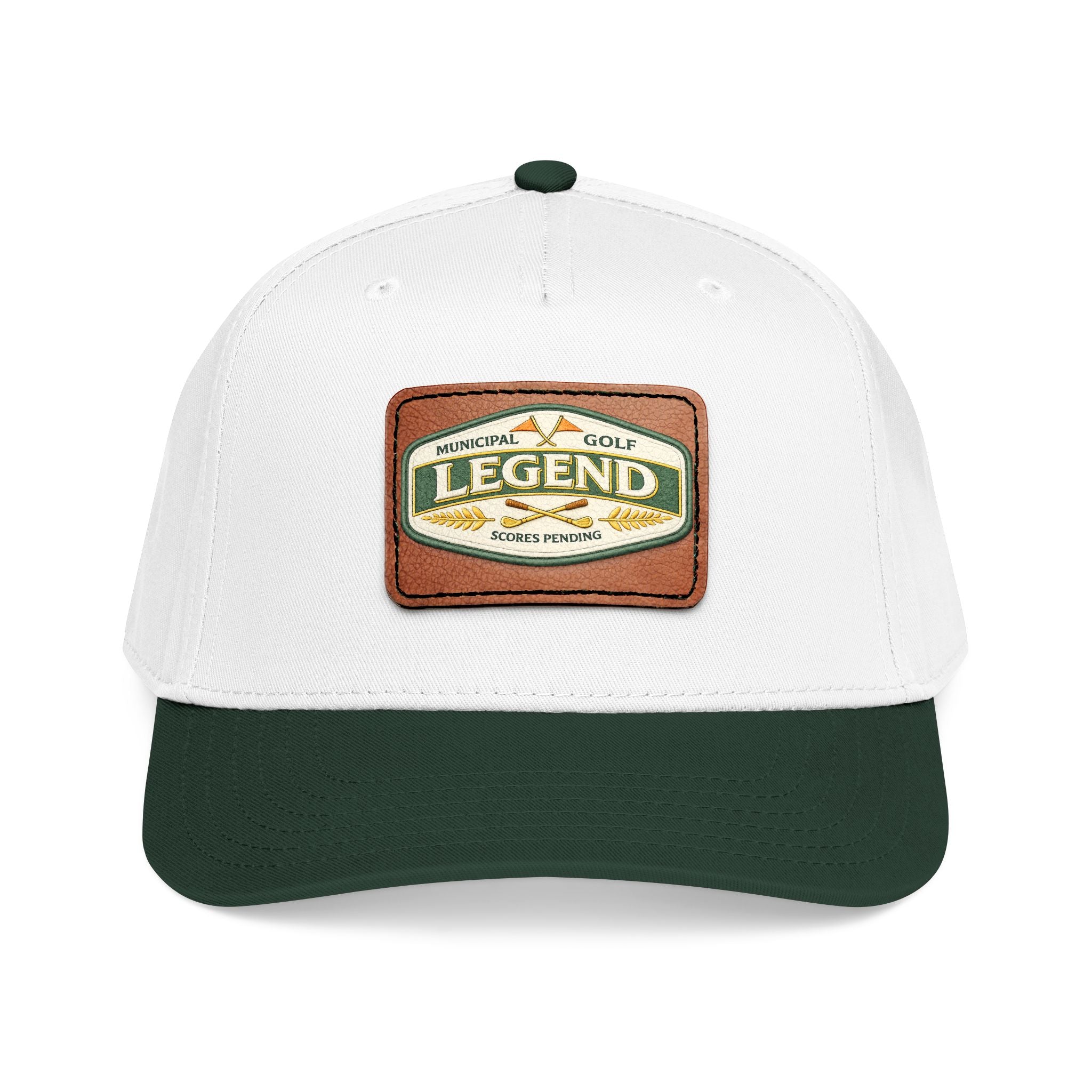 Municipal Golf Legend--Scores Pending Leather Patch Dad Hat