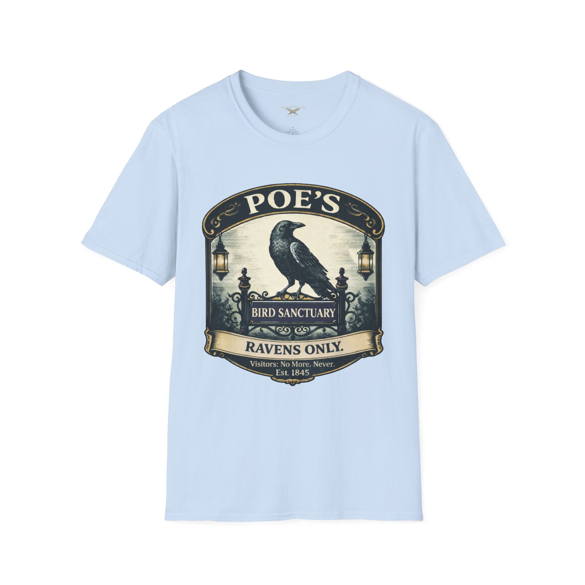 Poe’s Bird Sanctuary T-Shirt – Vintage Literary Humor Tee