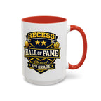 Recess Hall of Fame Coffee Mug — Class of 4th Grade Accent Mug (11/15oz)