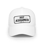 Not Ashamed — Romans 1:16 — Embroidered Cap | The Foundation Collection (Light Colors)