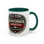 Mug - 'All-Time Quarterback Emeritus' Vintage Football Crest Coffee Mug (11oz/15oz)