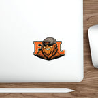 Bearded Dude Die-Cut Sticker — Cool Orange Logo Sticker for Laptops & Gear