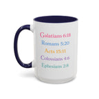 GRACE — Pastel Scripture Typography Mug  -- The Foundation Collection (15 oz)