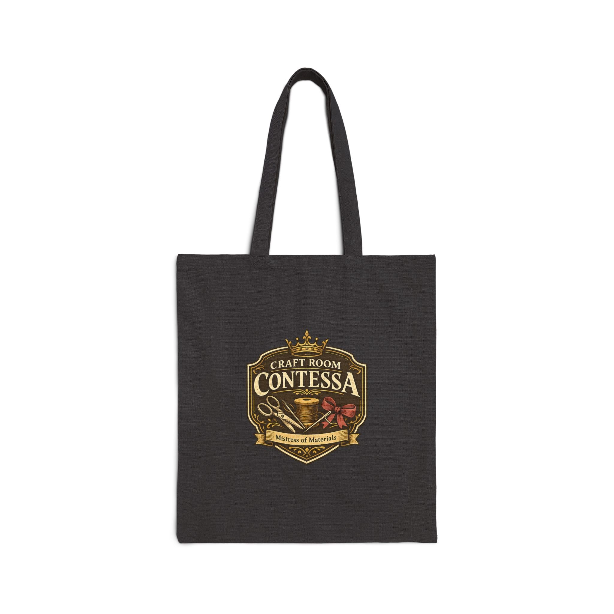 Contessa Craft Room Tote Bag — 'Craft Room Contessa' Canvas Shopper for Makers