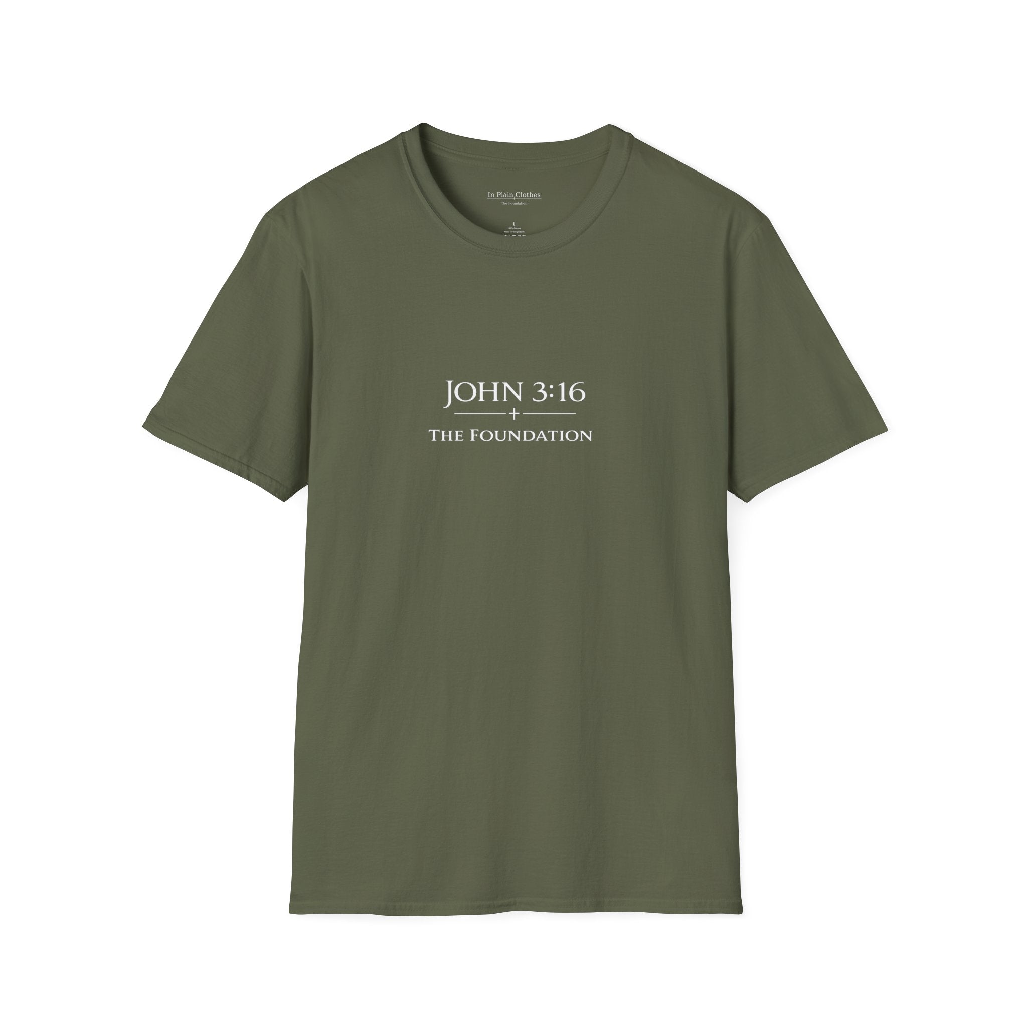 The Foundation — John 3:16 — In Plain Clothes Tee