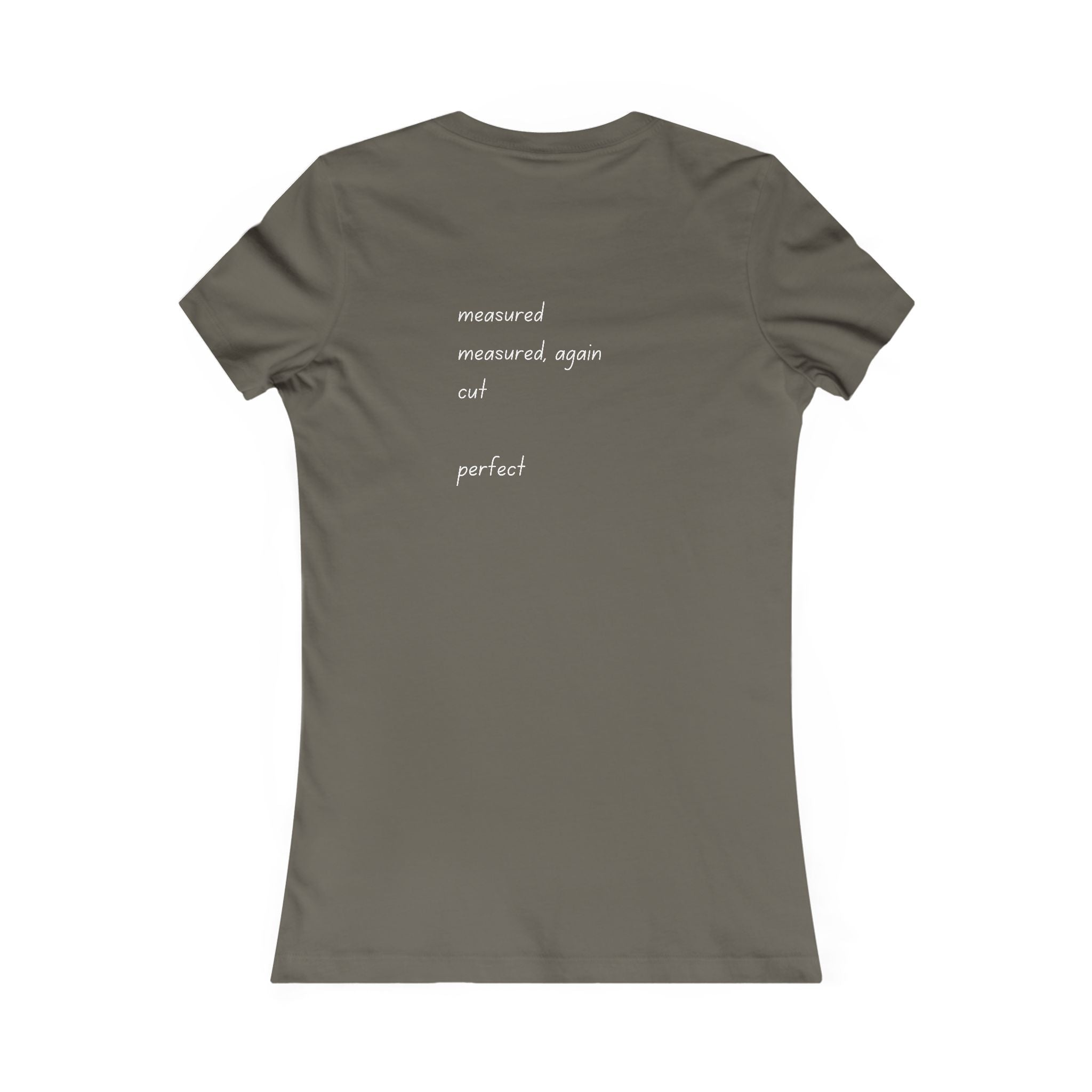 Lady of the Quilt Women's Tee – "Measured, Cut, Perfect" Quilting Shirt