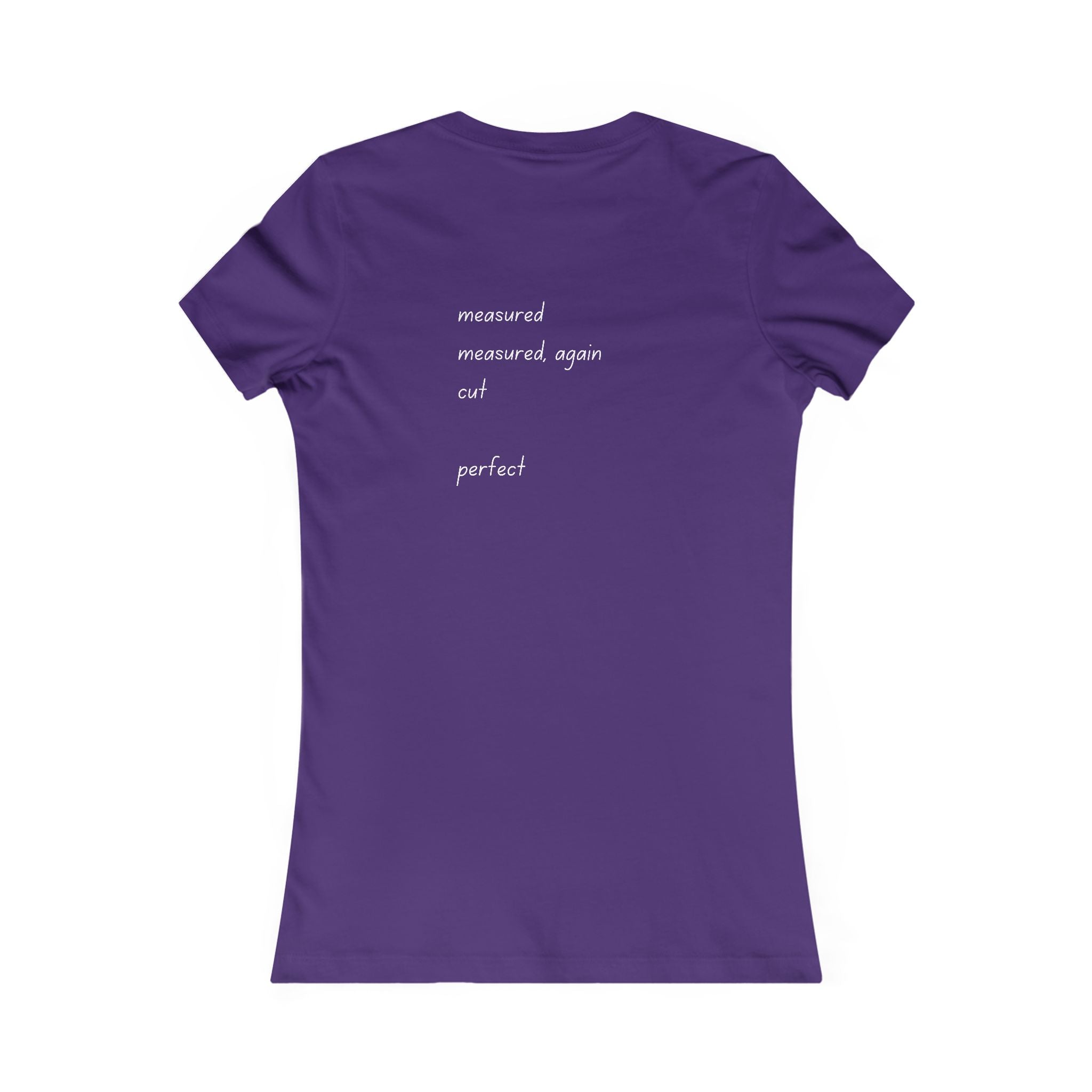 Lady of the Quilt Women's Tee – "Measured, Cut, Perfect" Quilting Shirt