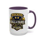 Recess Hall of Fame Coffee Mug — Class of 4th Grade Accent Mug (11/15oz)