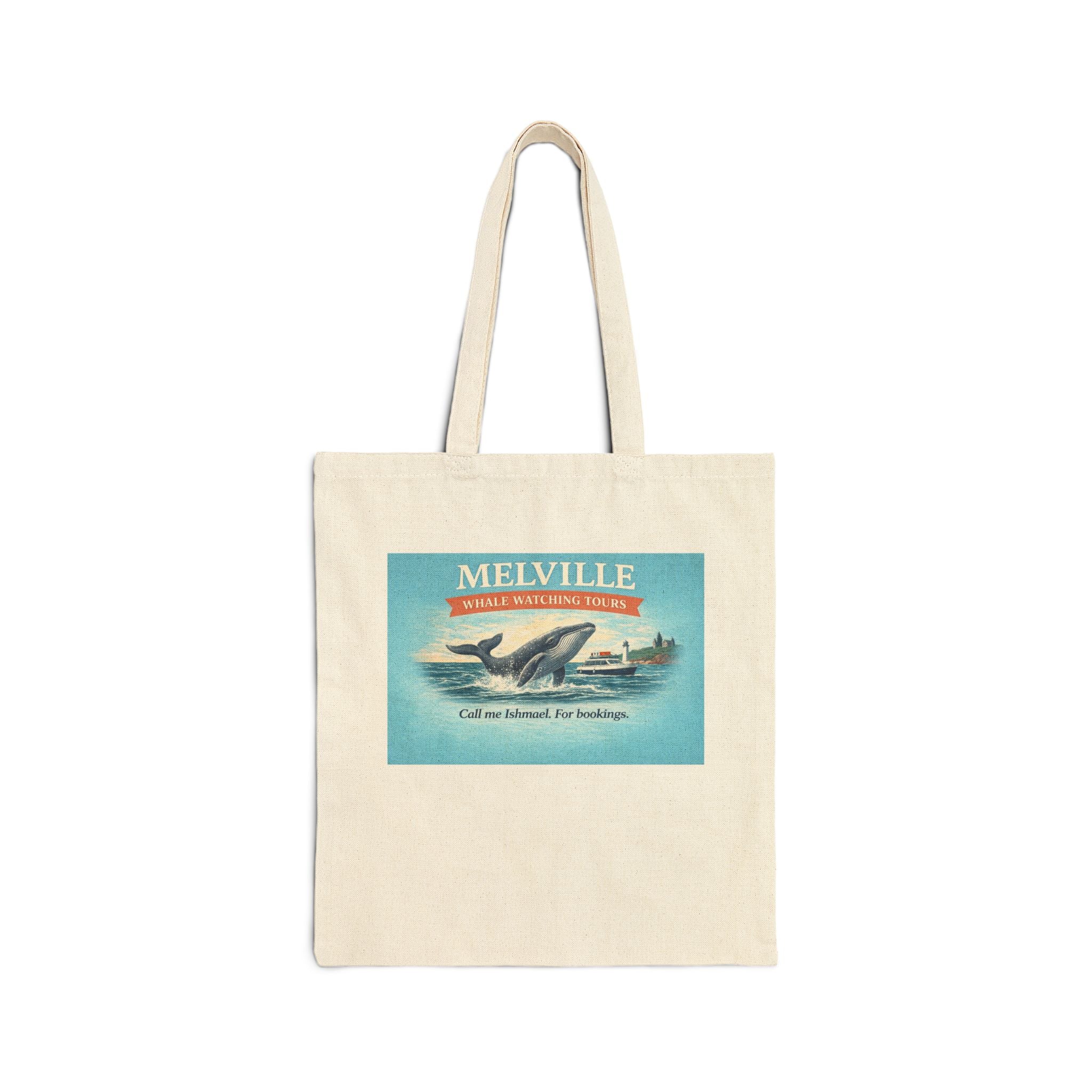 Melville Whale Watching Tours Canvas Carry-All -- Vintage Literary Humor