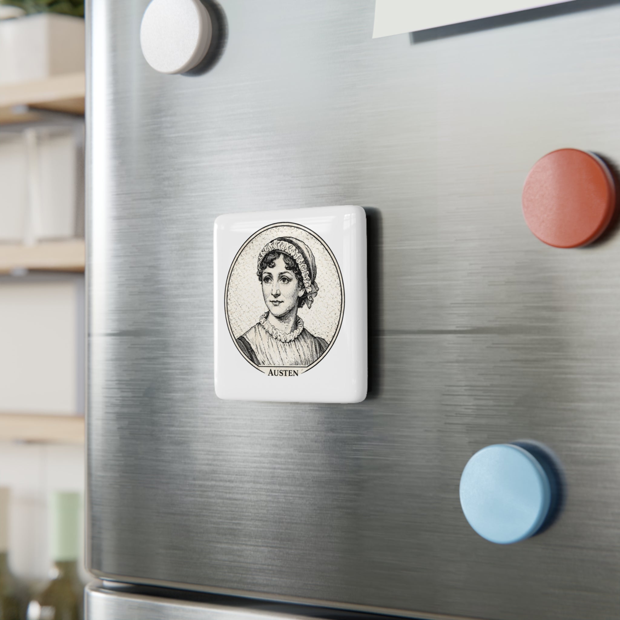Jane Austen — Porcelain Portrait Magnet:  From The Author’s Gallery