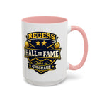 Recess Hall of Fame Coffee Mug — Class of 4th Grade Accent Mug (11/15oz)