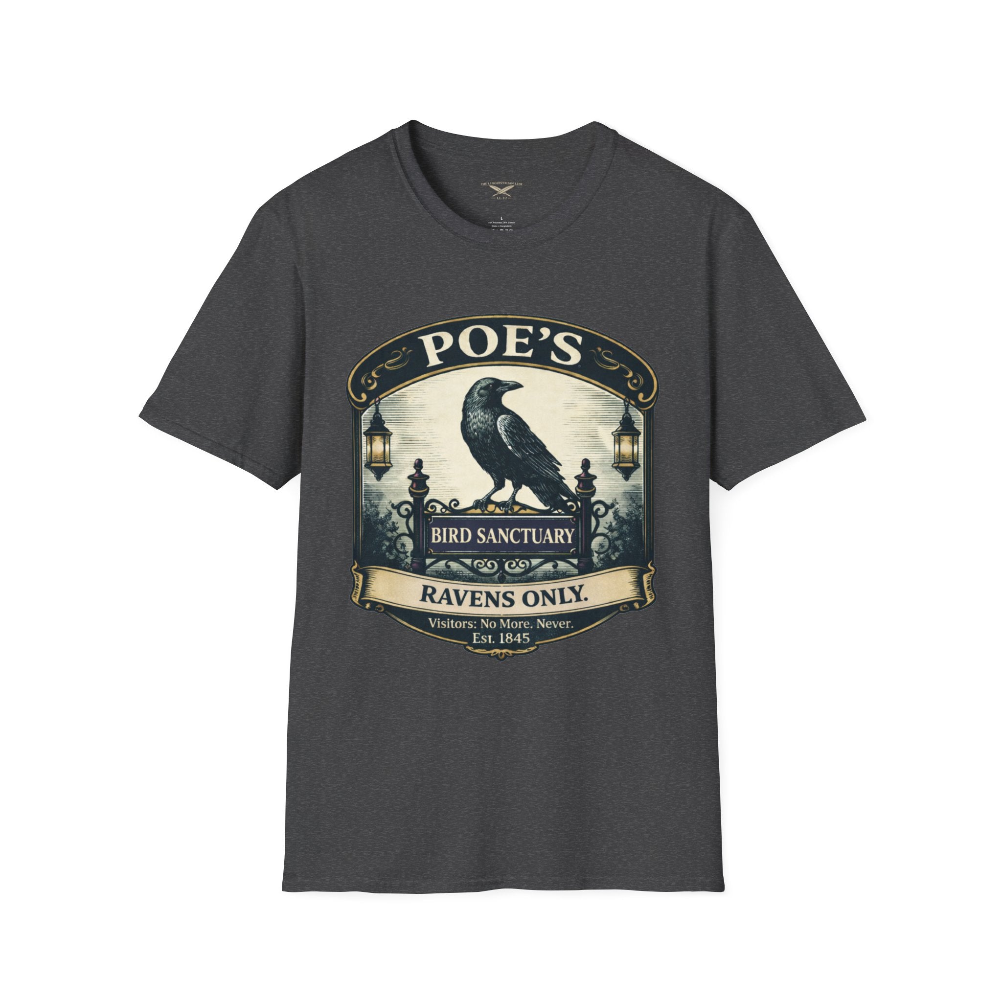 Poe’s Bird Sanctuary T-Shirt – Vintage Literary Humor Tee