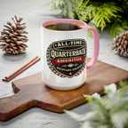 Mug - 'All-Time Quarterback Emeritus' Vintage Football Crest Coffee Mug (11oz/15oz)