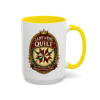 Lady of the Quilt Accent Coffee Mug — 'Legacy in Every Stitch' Quilting Gift