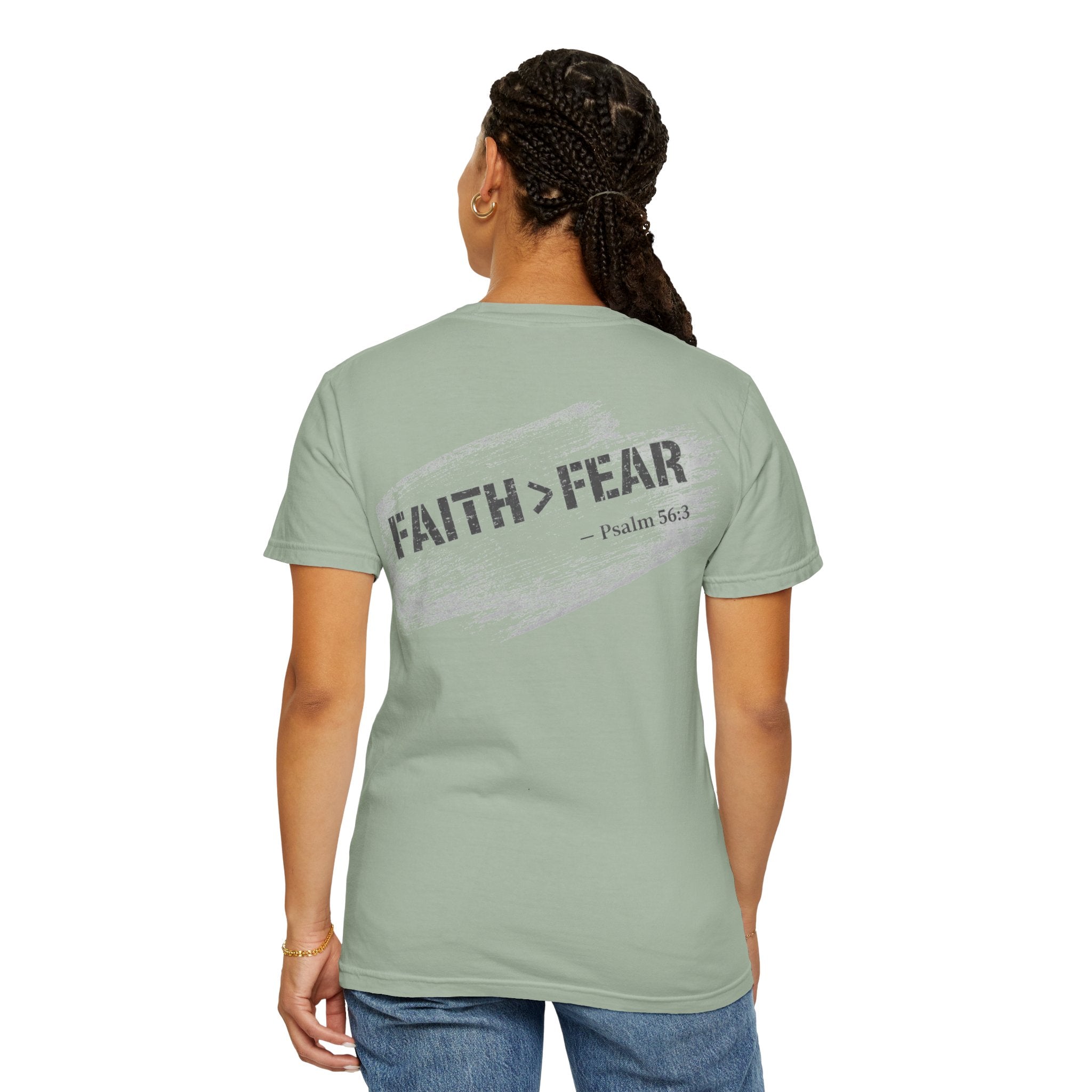 In Plain Clothes — Faith > Fear Comfort Colors Tee (Psalm 56)