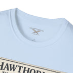 Hawthorne Embroidery T-Shirt - Vintage Literary Humor Tee
