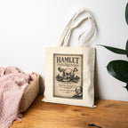 Hamlet Skull & Sexton Services Canvas Carry-All -- Vintage Literary Humor