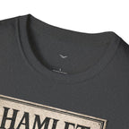 Hamlet Skull & Sexton Services T-Shirt — Vintage Literary Humor Tee