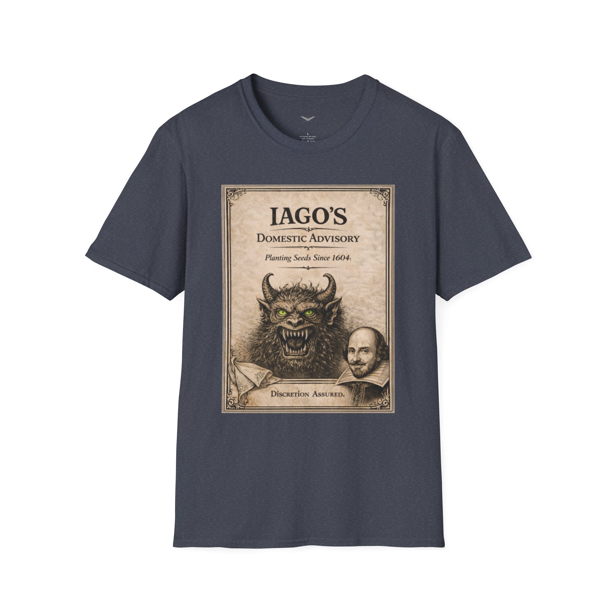Iago’s Domestic Advisory T-Shirt – Vintage Literary Humor Tee