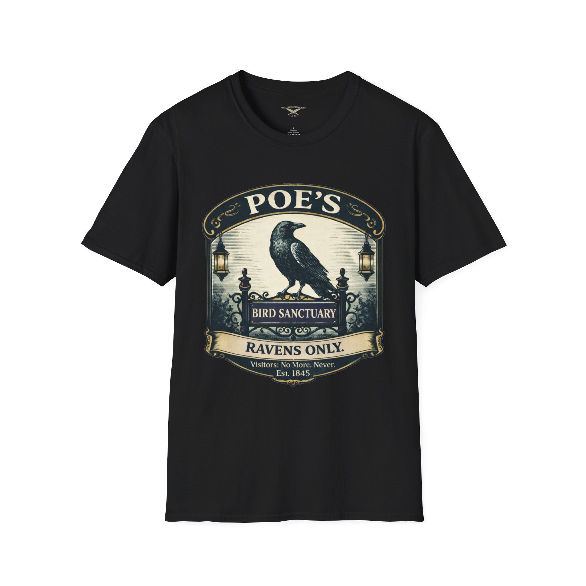 Poe’s Bird Sanctuary T-Shirt – Vintage Literary Humor Tee