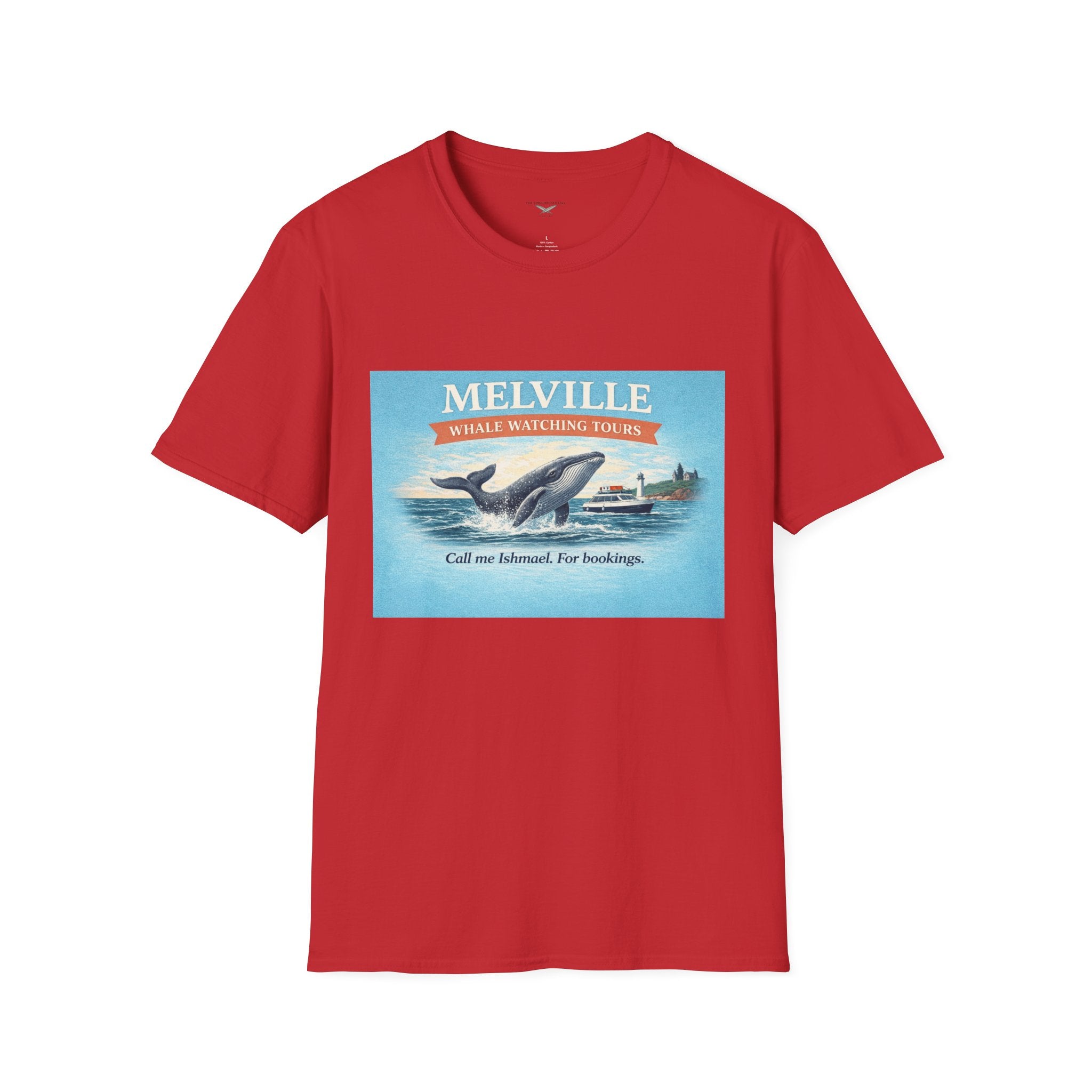 Melville Whale Watching T-Shirt — Vintage Literary Humor Tee