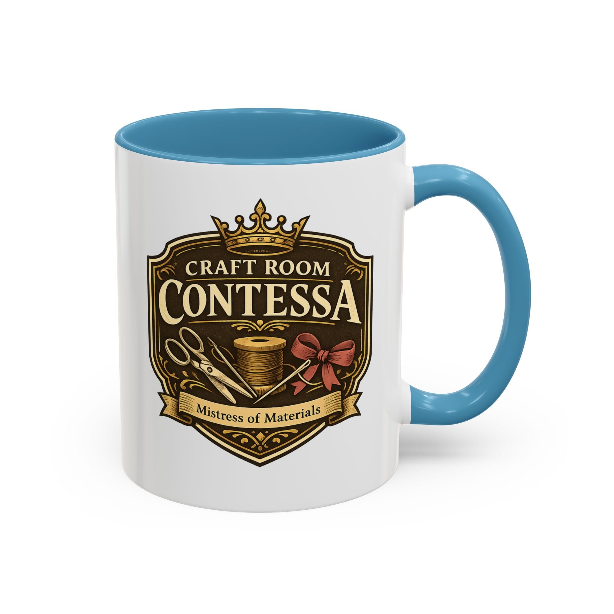 Contessa Craft Room Coffee Mug — "Craft Room Contessa: Mistress of Materials" Accent Mug