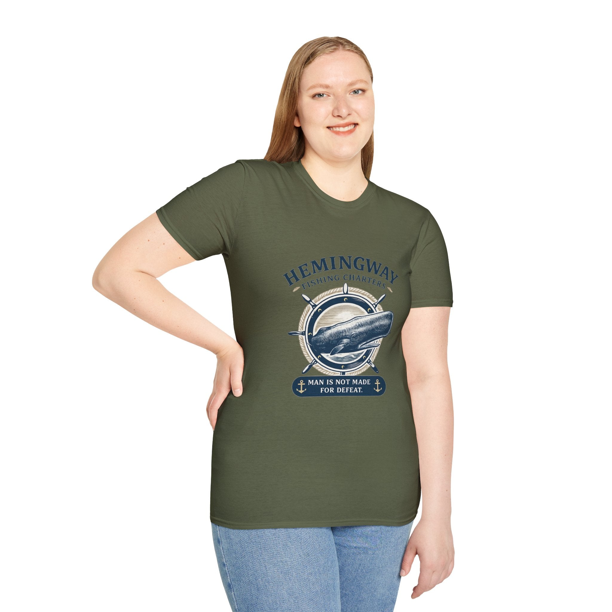 Hemingway Fishing Charters Tee – Vintage Literary Humor Tee
