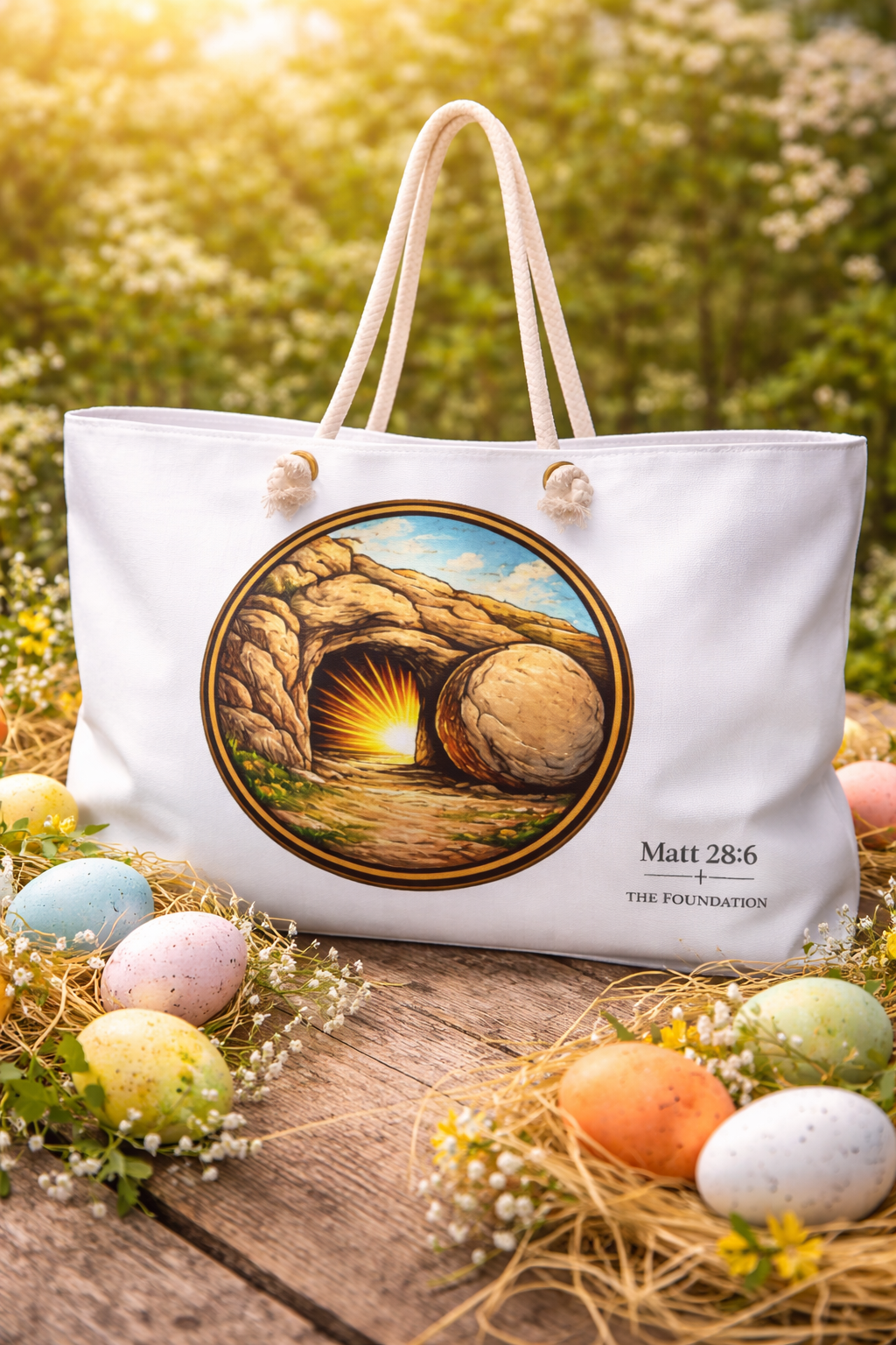 Weekender Bag — "He is risen"  Matthew 28:6     From The Foundation