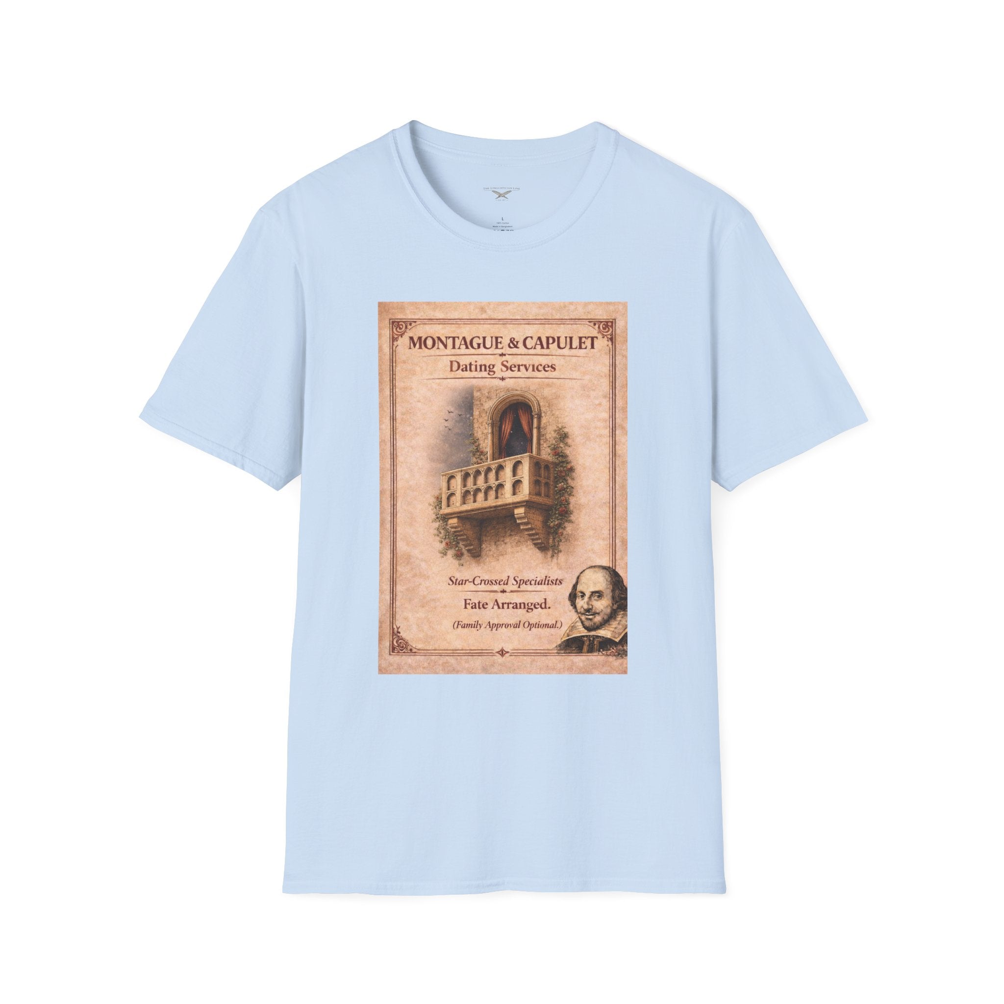 Montague & Capulet Dating Services T-Shirt – Vintage Literary Humor Tee