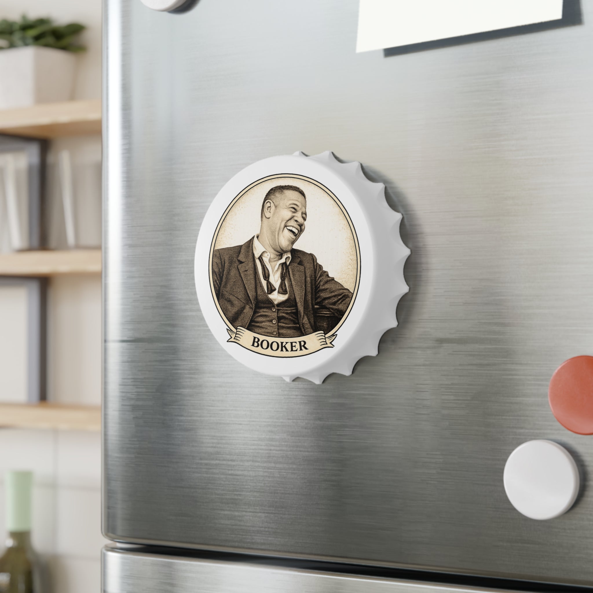 Crack One with Booker -- Magnetic Bottle Opener -- The Author's Tavern