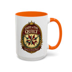 Lady of the Quilt Accent Coffee Mug — 'Legacy in Every Stitch' Quilting Gift