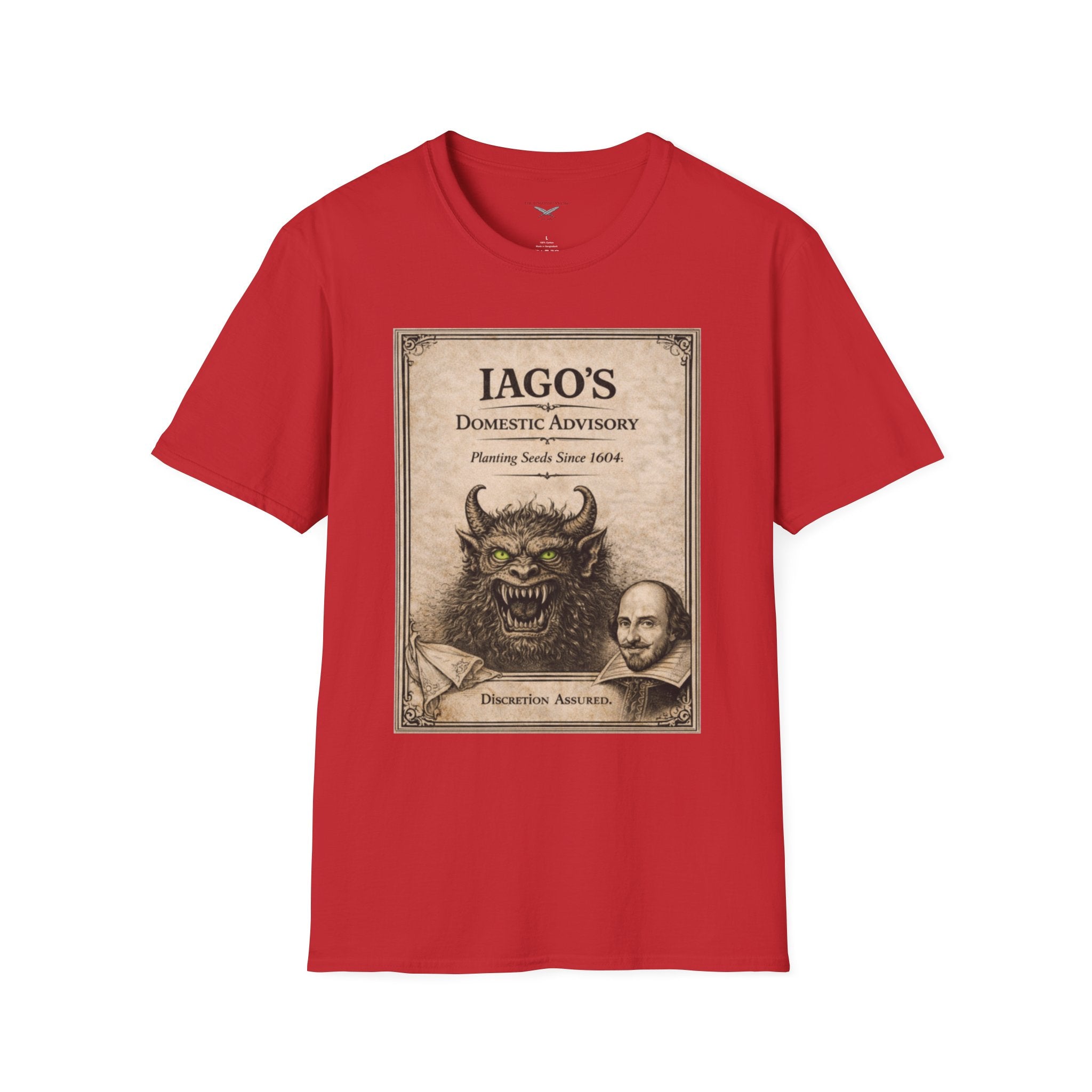 Iago’s Domestic Advisory T-Shirt – Vintage Literary Humor Tee