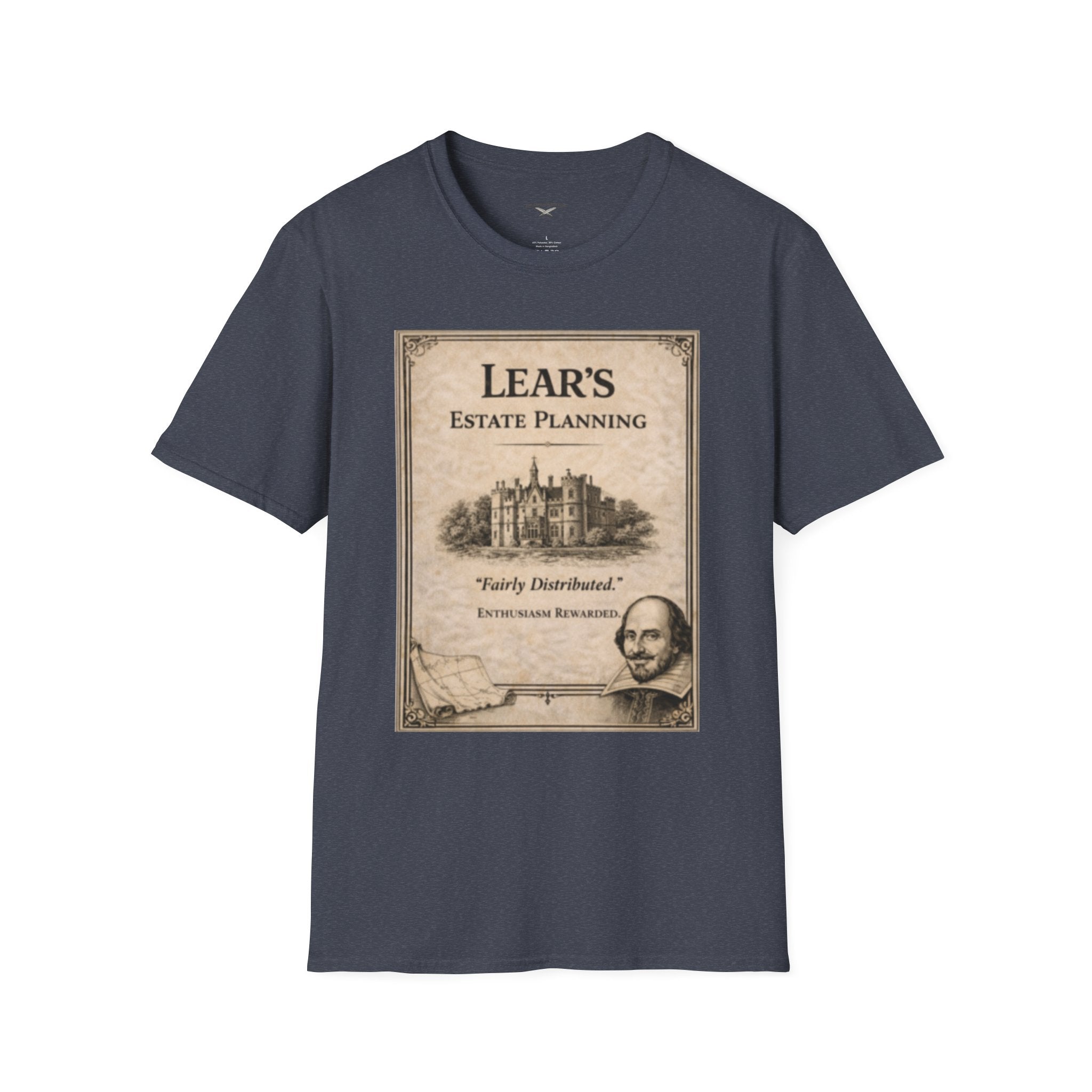Lear’s Estate Planning T-Shirt – Vintage Literary Humor Tee