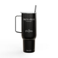 Faith > Fear — Psalm 56:3 Engraved 40oz Travel Mug | Insulated Koozie Tumbler with Handle | Christian Gift | The Foundation Collection