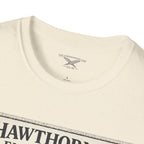Hawthorne Embroidery T-Shirt - Vintage Literary Humor Tee