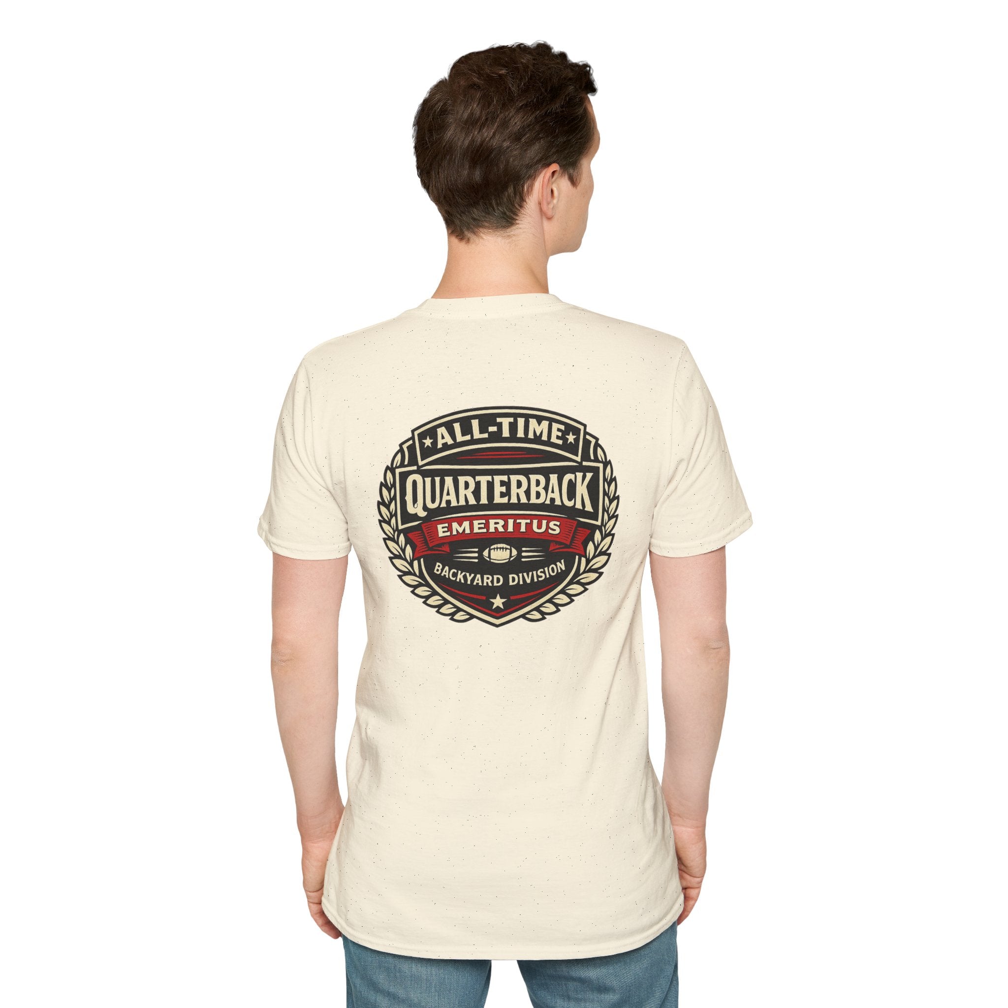 All-Time Quarterback Emeritus T-Shirt — Backyard Division Football Tee