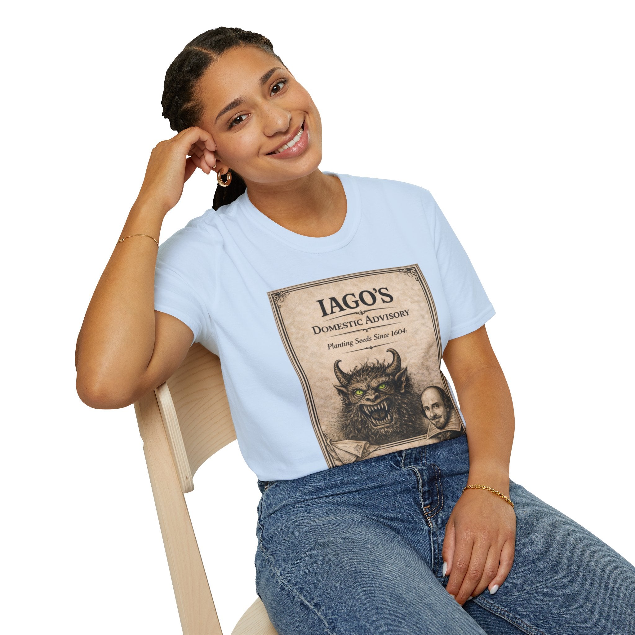 Iago’s Domestic Advisory T-Shirt – Vintage Literary Humor Tee