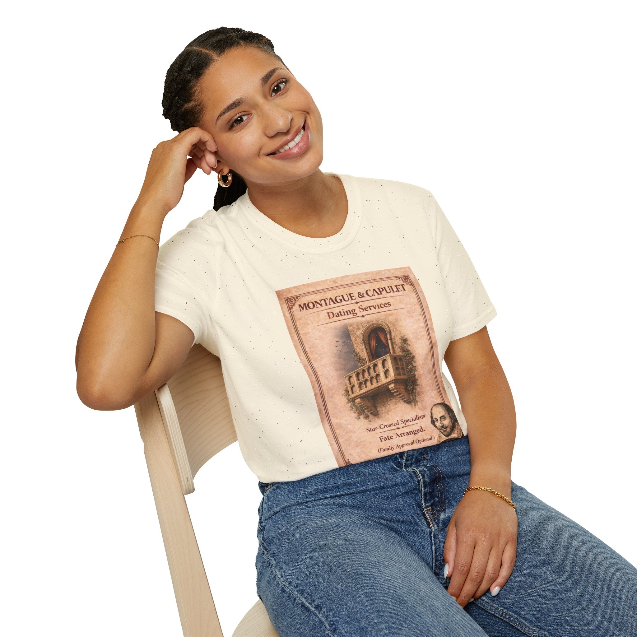 Montague & Capulet Dating Services T-Shirt – Vintage Literary Humor Tee
