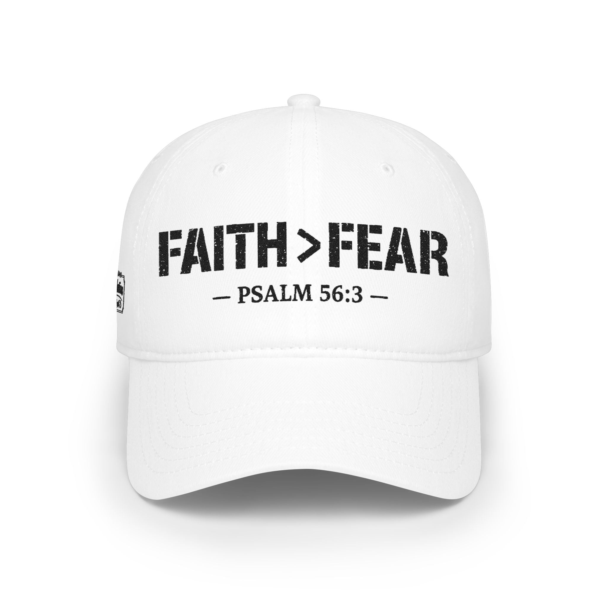 Faith > Fear — Psalm 56:3 — Embroidered Cap | The Foundation Collection (Light Colors)